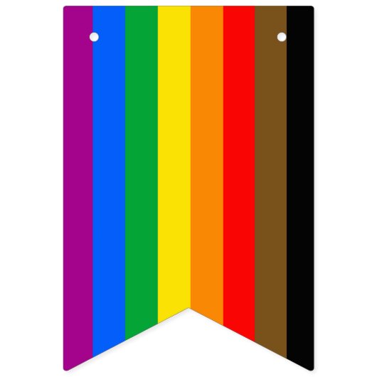 Philly Rainbow Pride Flag Wimpelkette (Zweite Fahne)