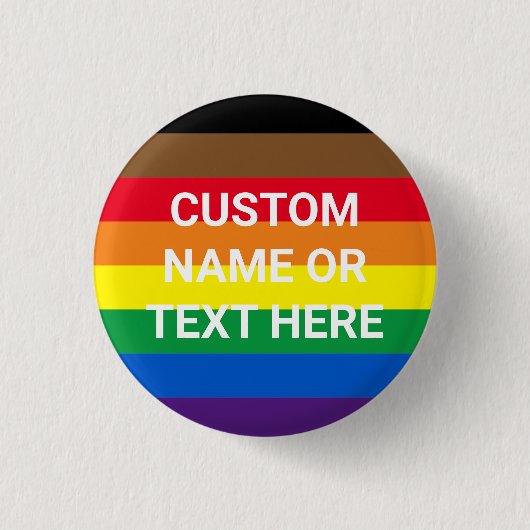 Philly Rainbow Pride inklusive Gay Flag Custom Button (Vorderseite)