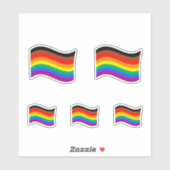 Philly Rainbow Pride Wave Flag Aufkleber (Blatt)