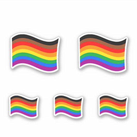 Philly Rainbow Pride Wave Flag Aufkleber (Vorderseite)