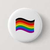 Philly Rainbow Pride Wave Flag Button (Vorderseite)