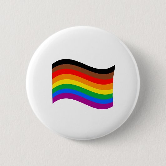 Philly Rainbow Pride Wave Flag Button (Vorderseite)