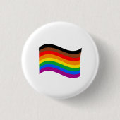 Philly Rainbow Pride Wave Flag Button (Vorderseite)