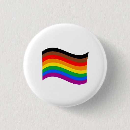 Philly Rainbow Pride Wave Flag Button (Vorderseite)