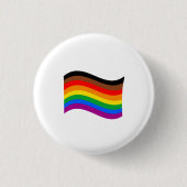 Philly Rainbow Pride Wave Flag Button (Vorderseite)