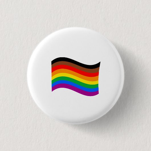 Philly Rainbow Pride Wave Flag Button (Vorderseite)