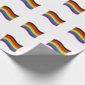 Philly Rainbow Pride Wave Flag Geschenkpapier (Ecke)
