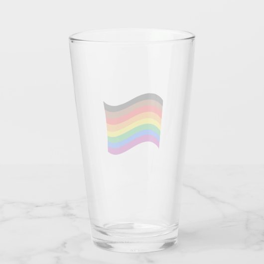 Philly Rainbow Pride Wave Flag Glas (Rückseite)