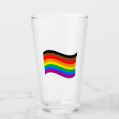 Philly Rainbow Pride Wave Flag Glas (Vorderseite)