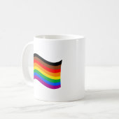 Philly Rainbow Pride Wave Flag Kaffeetasse (Vorderseite Links)