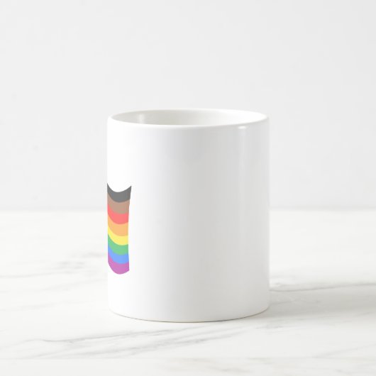 Philly Rainbow Pride Wave Flag Kaffeetasse (Mittel)