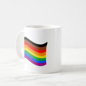 Philly Rainbow Pride Wave Flag Kaffeetasse (Vorderseite Links)