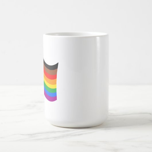 Philly Rainbow Pride Wave Flag Kaffeetasse (Mittel)