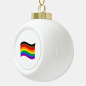 Philly Rainbow Pride Wave Flag Keramik Kugel-Ornament (Rechts)