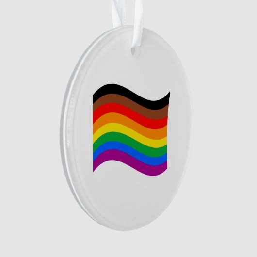 Philly Rainbow Pride Wave Flag Ornament (Vorderseite)