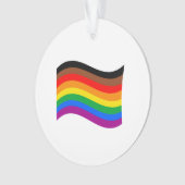 Philly Rainbow Pride Wave Flag Ornament (Vorderseite)