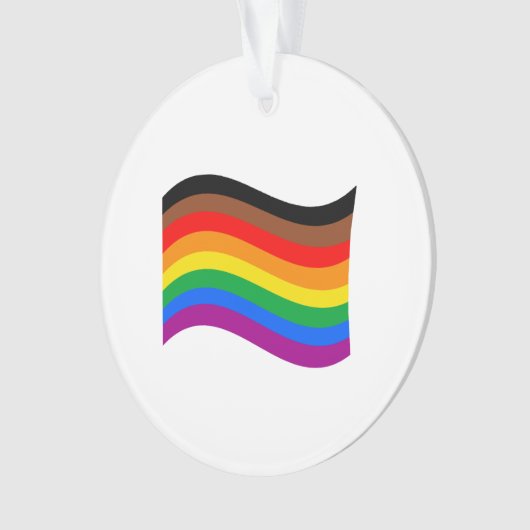 Philly Rainbow Pride Wave Flag Ornament (Vorderseite)