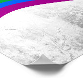 Philly Rainbow Pride Wave Flag Poster (Ecke)
