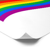 Philly Rainbow Pride Wave Flag Poster (Ecke)
