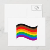 Philly Rainbow Pride Wave Flag Postkarte (Vorne/Hinten)
