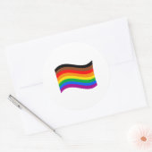 Philly Rainbow Pride Wave Flag Runder Aufkleber (Umschlag)