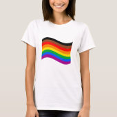 Philly Rainbow Pride Wave Flag T-Shirt (Vorderseite)