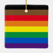 Philly Regenbogen Pride Gay Flag Diversity inklusi Keramikornament (Rückseite)