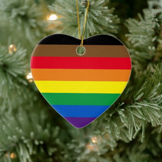 Philly Regenbogen Prix Gay Flag Weihnachten Keramik Ornament (Baum)
