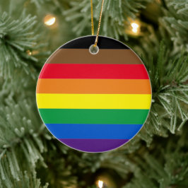 Philly Regenbogen Prix Gay Inclusive Fahne Weihnac Keramik Ornament