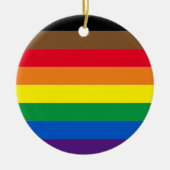 Philly Regenbogen Prix Gay Inclusive Fahne Weihnac Keramik Ornament (Vorne)