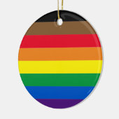 Philly Regenbogen Prix Gay Inclusive Fahne Weihnac Keramik Ornament (Links)