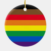 Philly Regenbogen Prix Gay Inclusive Fahne Weihnac Keramik Ornament (Hinten)