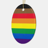 Philly Regenbogen Prix Gay Inclusive Fahne Weihnac Keramik Ornament (Links)