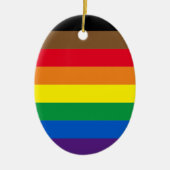 Philly Regenbogen Prix Gay Inclusive Fahne Weihnac Keramik Ornament (Vorne)