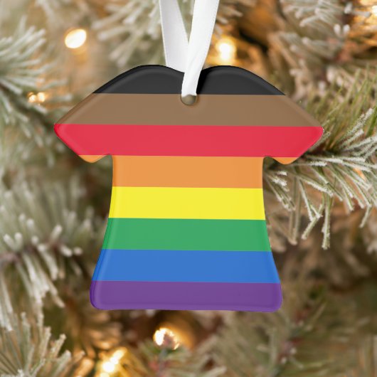 Philly Regenbogen Prix Gay Inclusive Fahne Weihnac Ornament (Baum)