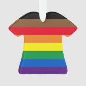 Philly Regenbogen Prix Gay Inclusive Fahne Weihnac Ornament (Rückseite)