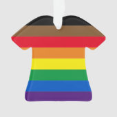 Philly Regenbogen Prix Gay Inclusive Fahne Weihnac Ornament (Vorderseite)