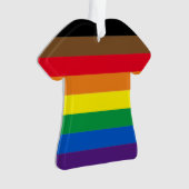 Philly Regenbogen Prix Gay Inclusive Fahne Weihnac Ornament (Vorderseite)