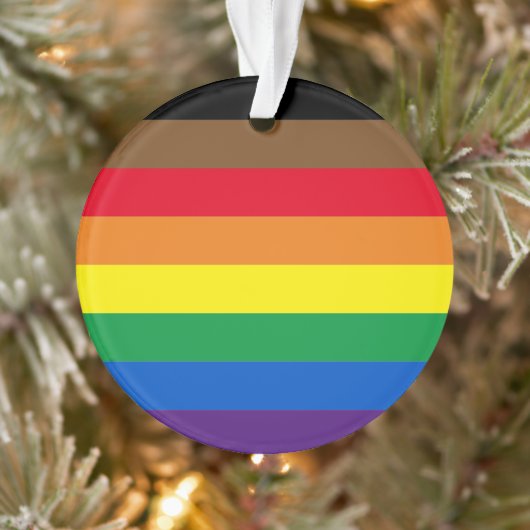 Philly Regenbogen Prix Gay Inclusive Fahne Weihnac Ornament (Baum)