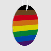 Philly Regenbogen Prix Gay Inclusive Fahne Weihnac Ornament (Vorderseite)