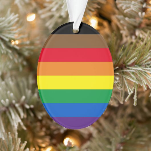 Philly Regenbogen Prix Gay Inclusive Fahne Weihnac Ornament (Baum)