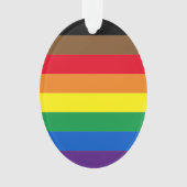 Philly Regenbogen Prix Gay Inclusive Fahne Weihnac Ornament (Vorderseite)