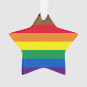 Philly Regenbogen Stolz Gay Inklusive Flaggenstar Ornament (Rückseite)