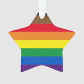 Philly Regenbogen Stolz Gay Inklusive Flaggenstar Ornament (Vorderseite)