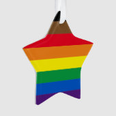 Philly Regenbogen Stolz Gay Inklusive Flaggenstar Ornament (Vorderseite)