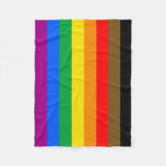 Philly Regenbogen-Stolzflagge Fleecedecke (Vorderseite)