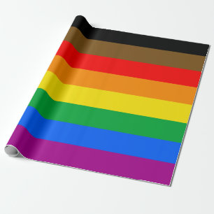 Philly Regenbogen-Stolzflagge Geschenkpapier