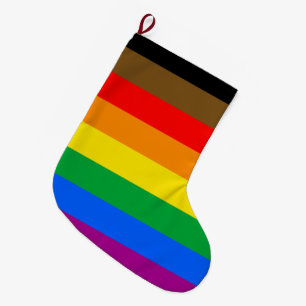 Philly Regenbogen-Stolzflagge Großer Weihnachtsstrumpf