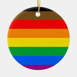 Philly Regenbogen-Stolzflagge Keramik Ornament