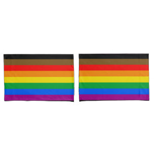 Philly Regenbogen-Stolzflagge Kissenbezug
